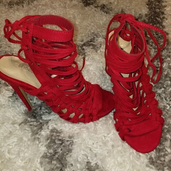 BRAND NEW SHOEDAZZLE ANKLE STRAP OPEN TOE HIGH HEEL STILETTOS SANDAL - Picture 4 of 16